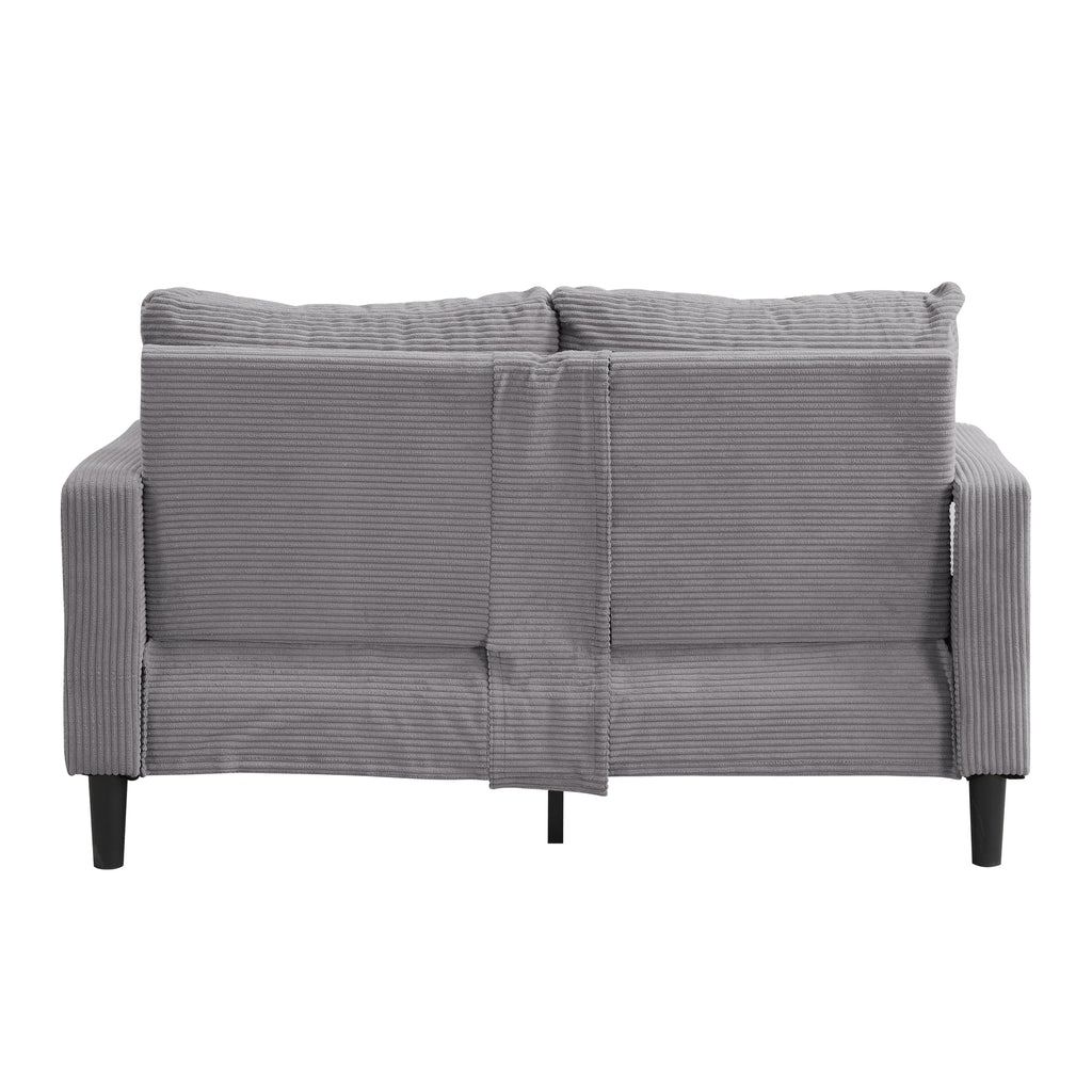 Light Gray 2-Seat Upholstered Loveseat Sofa A558
