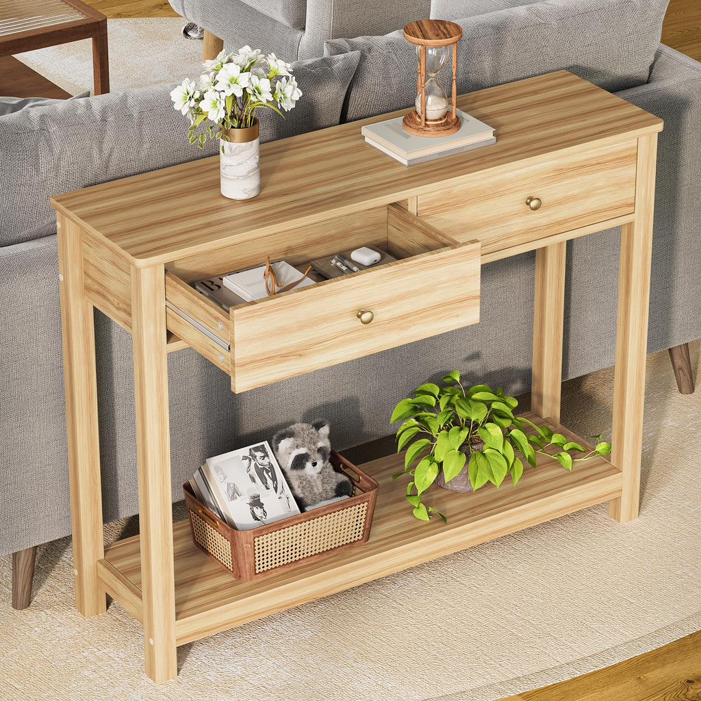 2 Drawer Oak Console Table L95254