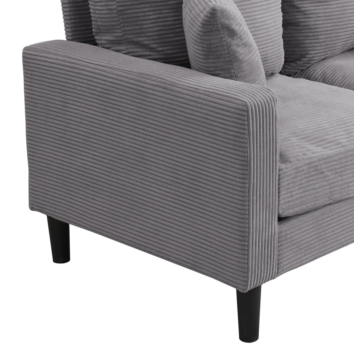 Light Gray 2-Seat Upholstered Loveseat Sofa A558