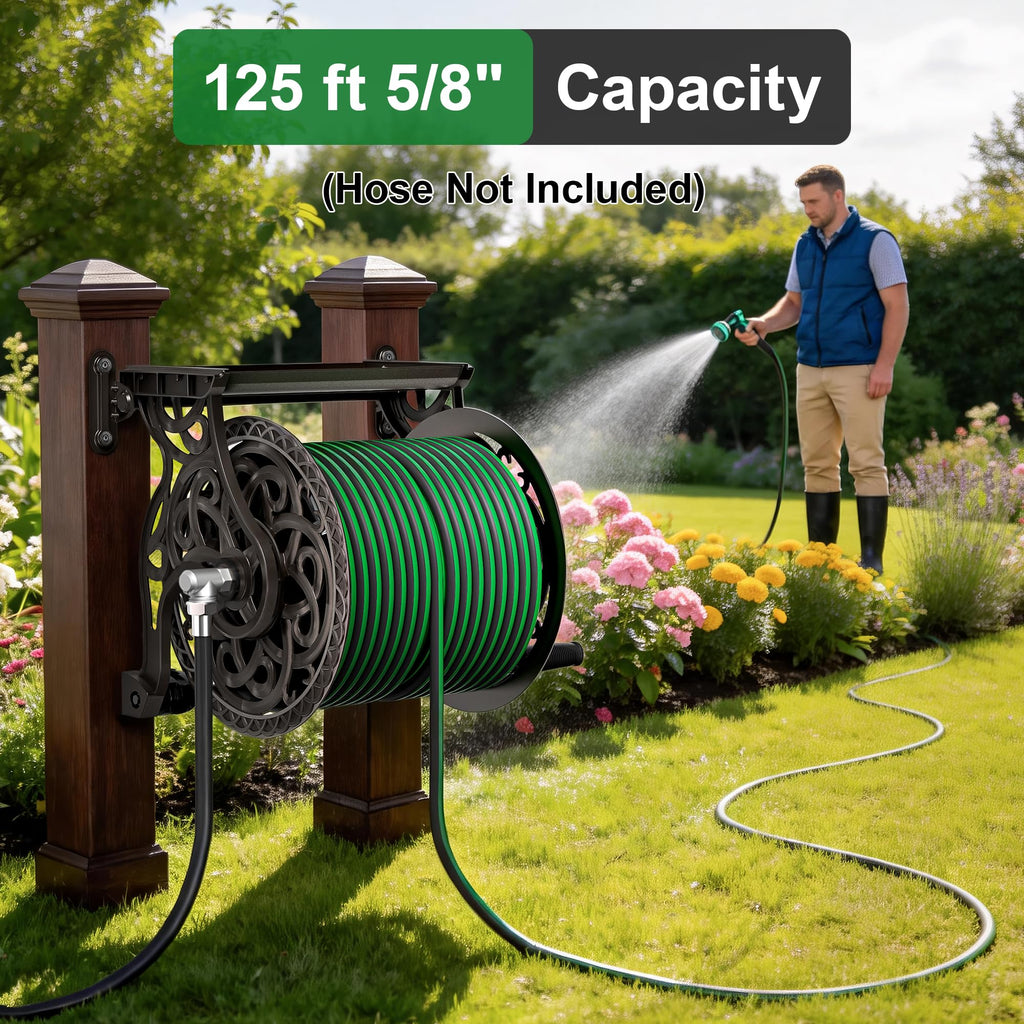 Wall Mount Metal Garden Hose Reel N4955