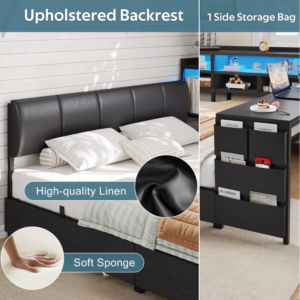 Corner Bed with Storage and Desk Z100688