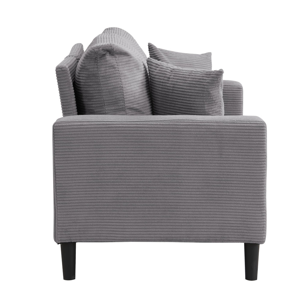 Light Gray 2-Seat Upholstered Loveseat Sofa A558
