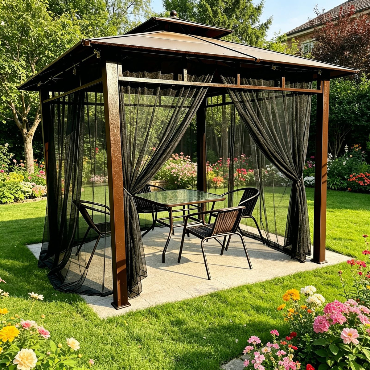 10x10ft Camping Mosquito Net with Hanging Ropes S69157