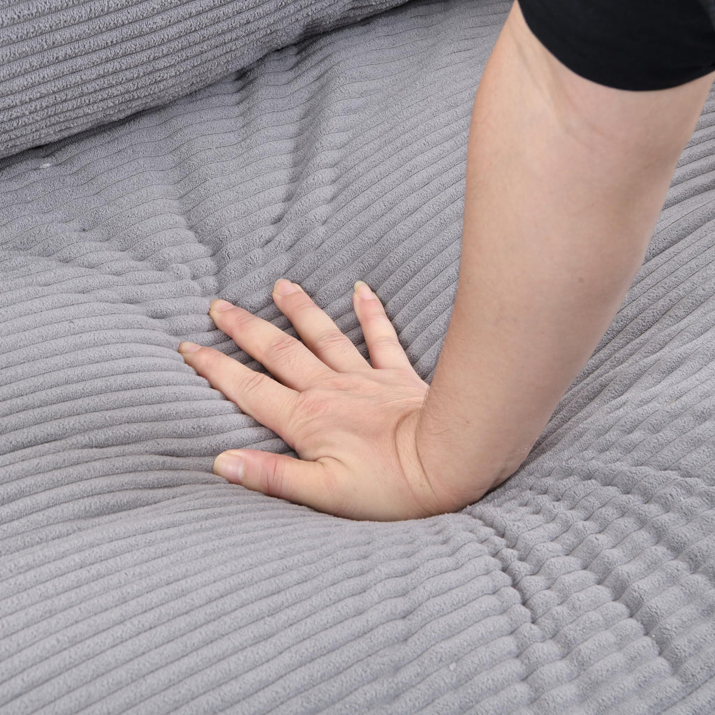 Light Gray 2-Seat Upholstered Loveseat Sofa A558