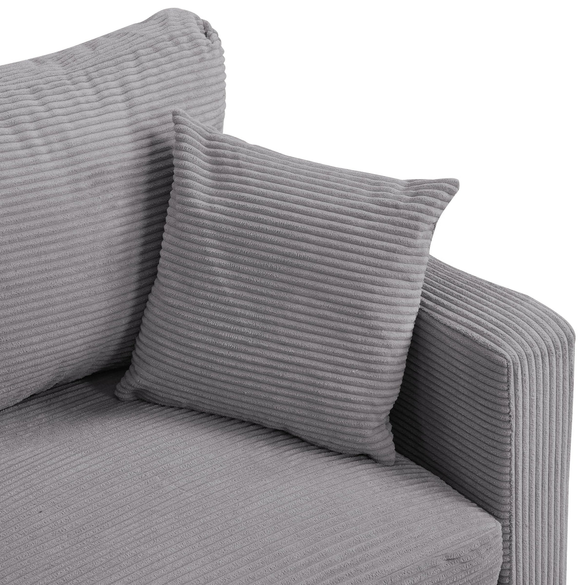 Light Gray 2-Seat Upholstered Loveseat Sofa A558